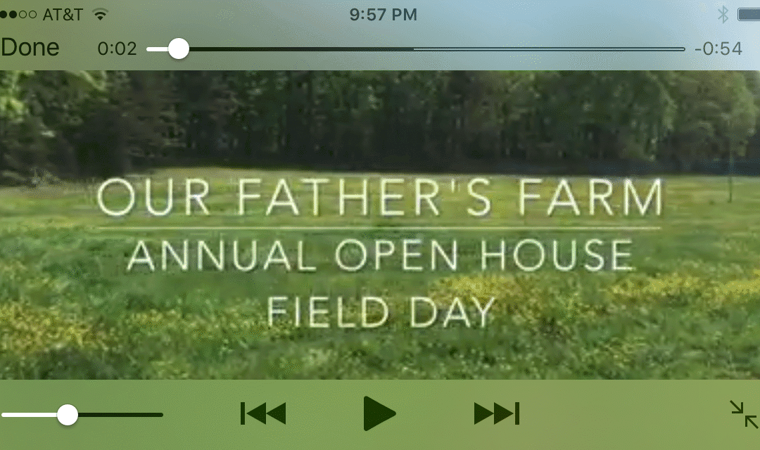 Video: Join us for our annual Open House / Field Day is 1 week away!